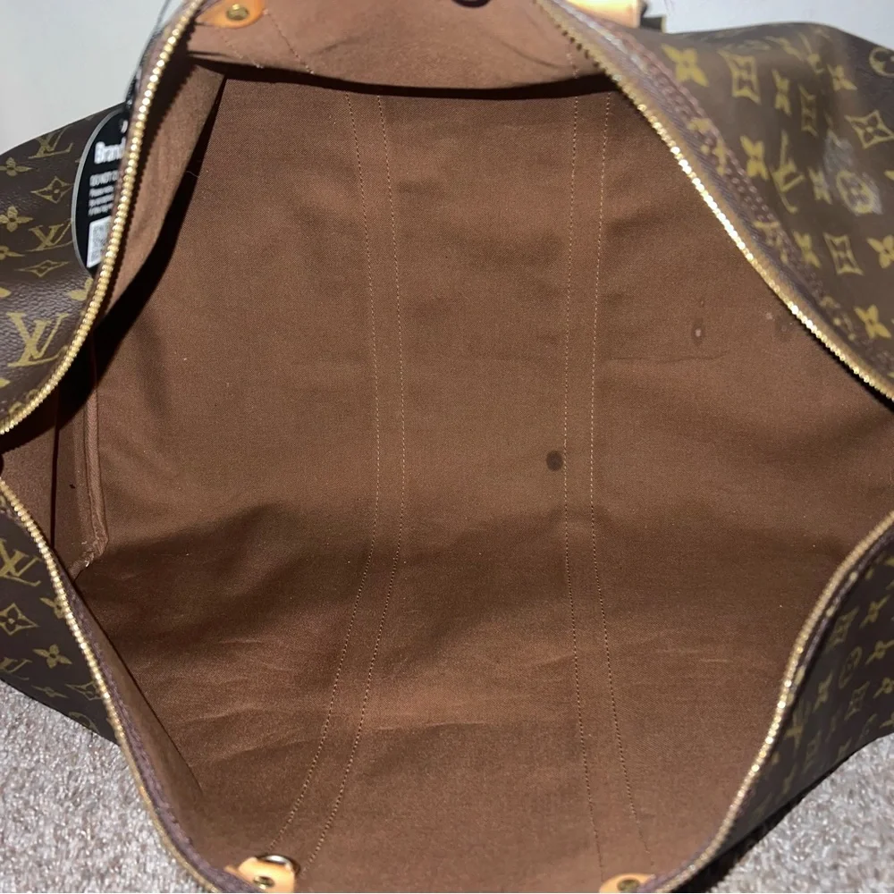 Authentic Keepall 55 Louis Vuitton Brown Monogram LV Vintage Large Travel Bag - Picture 6 of 17